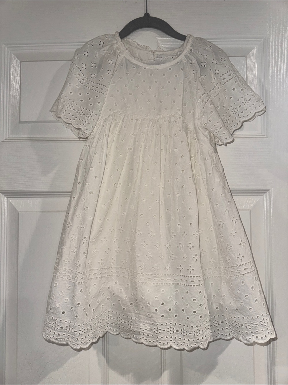 Zara White Eyelet Dress for Girls